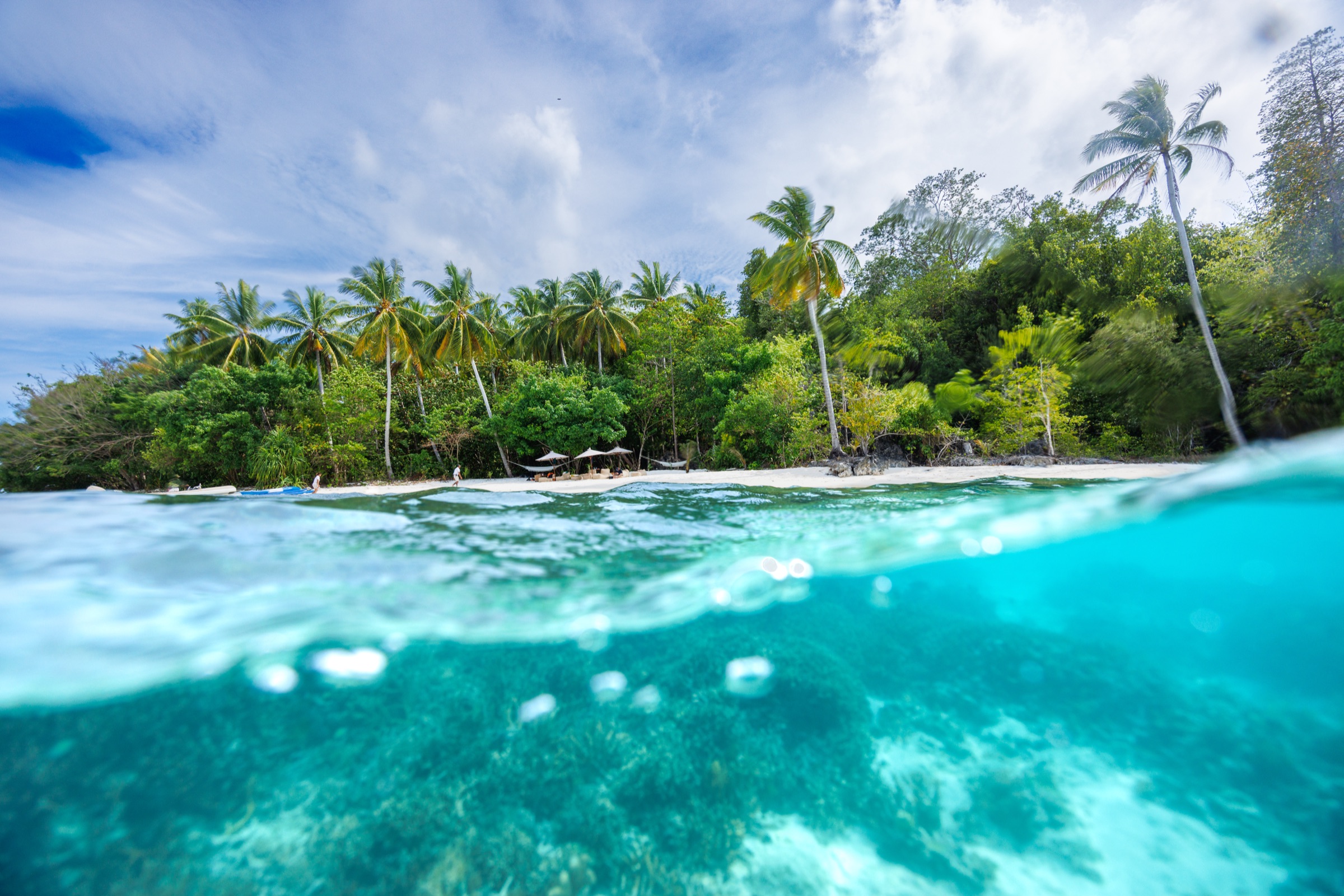 Crystal water and tropical paradise